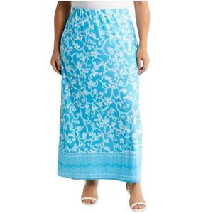 VINCE CAMUTO Floral Print Maxi Skirt In Poolside